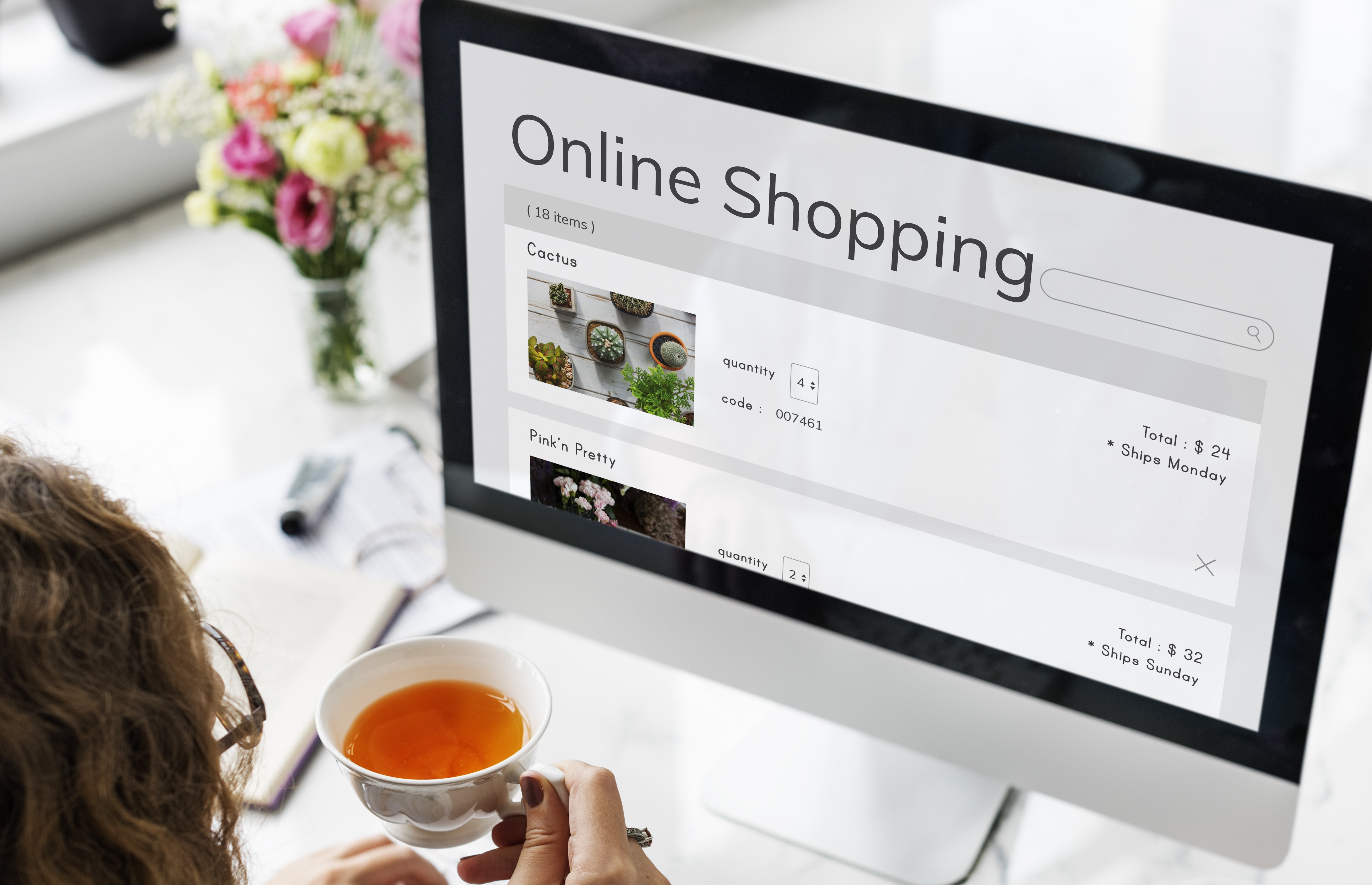 Ejemplo de tienda online con productos y carrito de compra